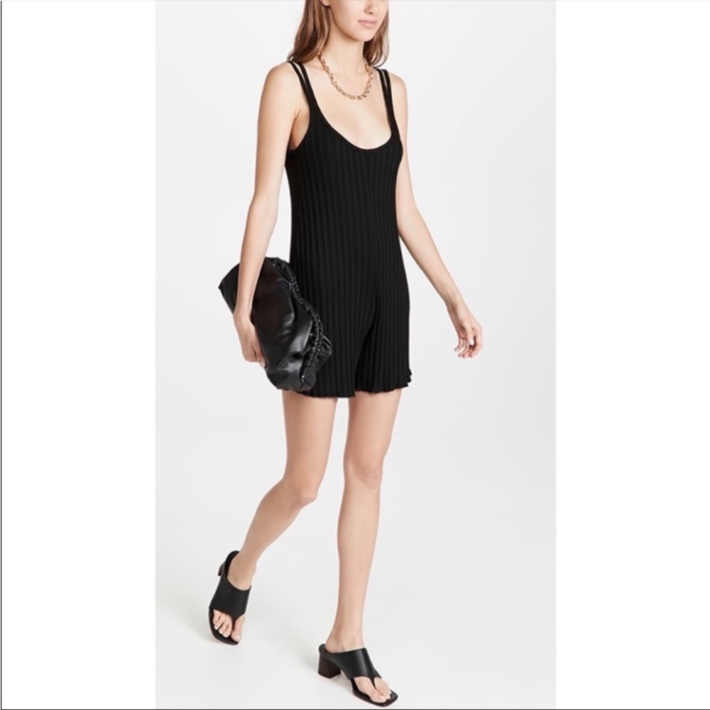 Simon Miller black ribbed romper